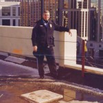 Officer Estes on roof in Rosslyn